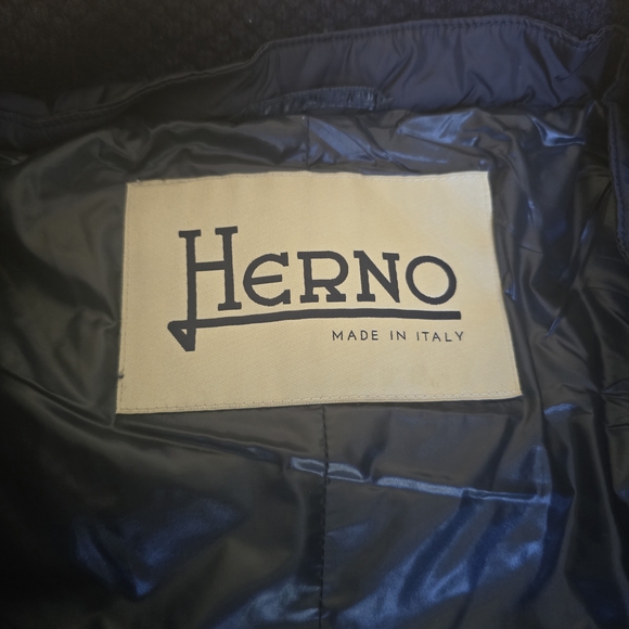 Herno Dark Blue Textured Jacket - Picture 6 of 13